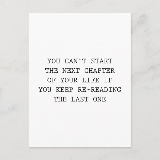 Volgende hoofdstuk van je leven briefkaart (Voorkant)