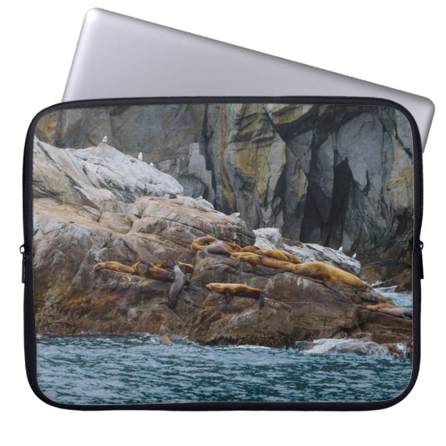 Volgende in de rij laptop sleeve (Voorkant)