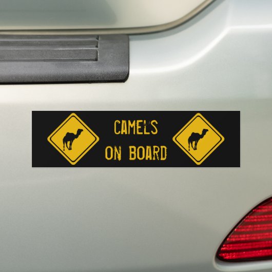 volgende kamelen van 10 km bumpersticker (Op auto)