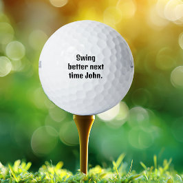Volgende keer beter zwaaien John, Grappig, Geperso Golfballen