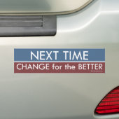 Volgende keer, Verandering voor Beter Bumpersticker (Op auto)