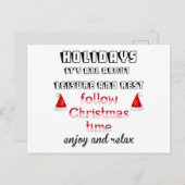 Volgende kerst feestdagenkaart (Voorkant / Achterkant)