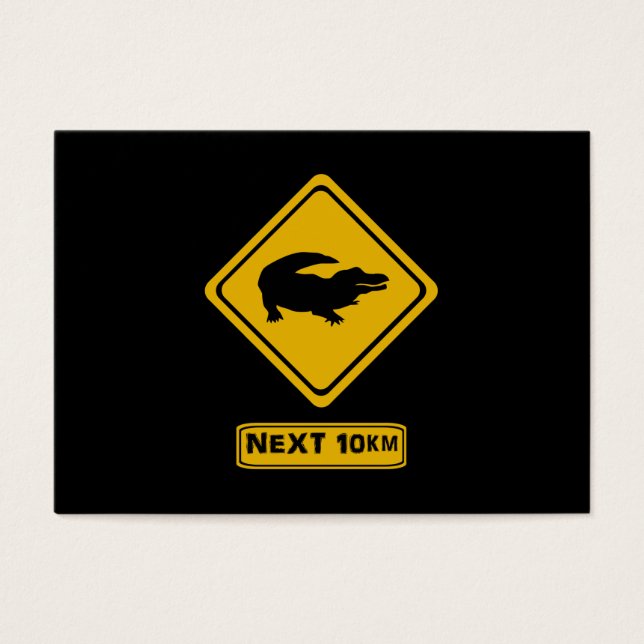 volgende krokodillen van 10 km visitekaartjes (Voorkant)