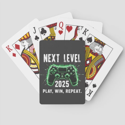 Volgende Level 2025 Play Win Herhaal Grappige Game Pokerkaarten (Achterkant)