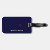 volgende meneer en mevrouw reizen gepersonaliseerd bagagelabel (Achterkant horizontaal)