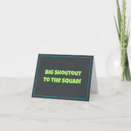 Volgende Niveau Dank Je Squad Bedankkaart