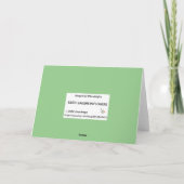 VOLGENDE NOTEKAART - DE AARDE LAUGHES IN DE STROME BEDANKKAART (Achterkant)