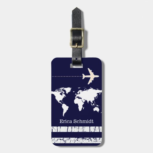 Volgende reis gepersonaliseerd bagagelabel (Voorkant verticaal)