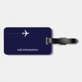 Volgende reis gepersonaliseerd bagagelabel (Achterkant horizontaal)