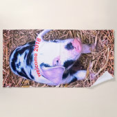 volgende schattige biggetje strandlaken (Voorkant)