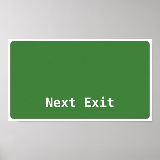 Volgende Sjabloon Afsluiten Poster (Voorkant)