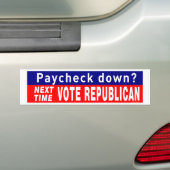 VOLGENDE STEMMING REPUBLICAN BUMPERSTICKER (Op auto)