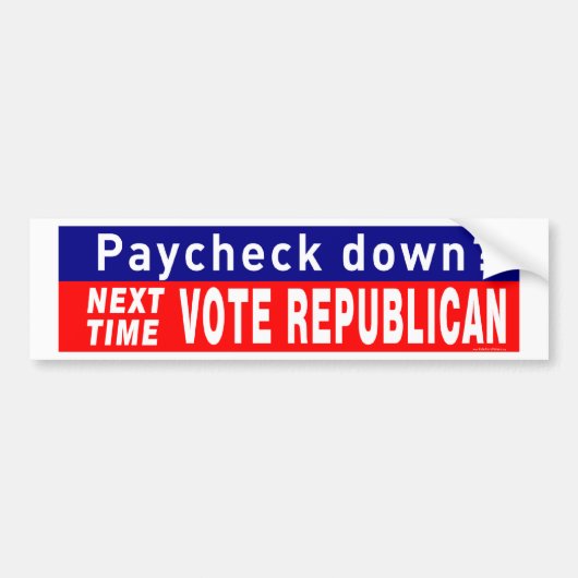 VOLGENDE STEMMING REPUBLICAN BUMPERSTICKER (Voorkant)
