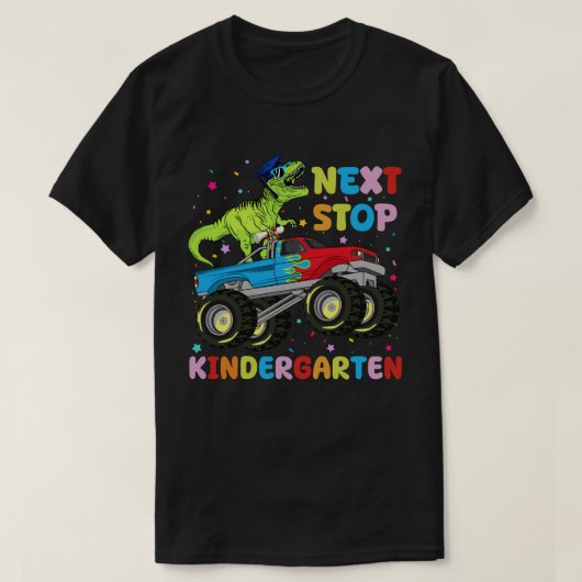 Volgende Stop Kleuterschool Monster Truck T-shirt (Design voorkant)