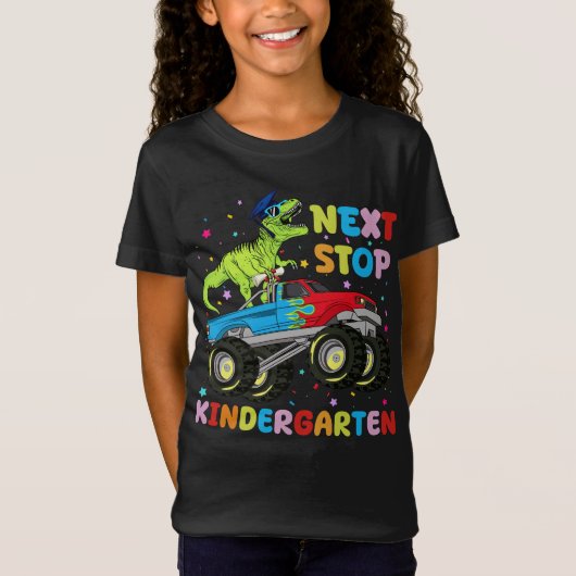 Volgende Stop Kleuterschool Monster Truck T-shirt (Voorkant)