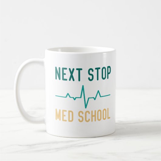 Volgende Stop Med School Grappige Medische Student Koffiemok (Links)