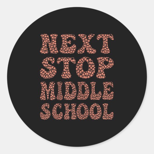 Volgende Stop Middelbare School Afstuderen CL Tren Ronde Sticker (Voorkant)