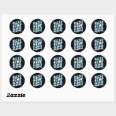Volgende Stop middelbare school basisschool Afstud Ronde Sticker (Vel)