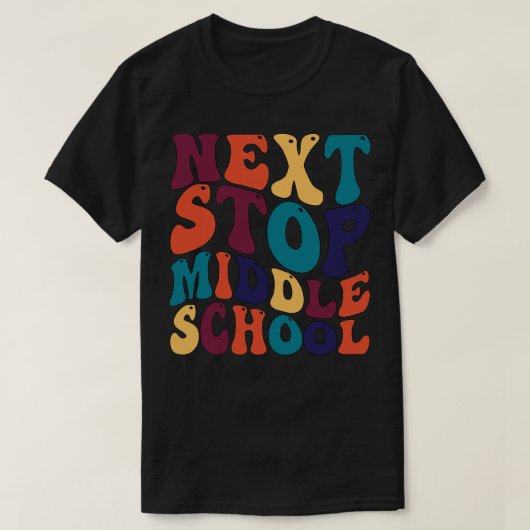 Volgende Stop middelbare school T-shirt (Design voorkant)