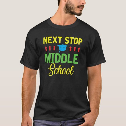 Volgende Stop middelbare school T-shirt (Voorkant)