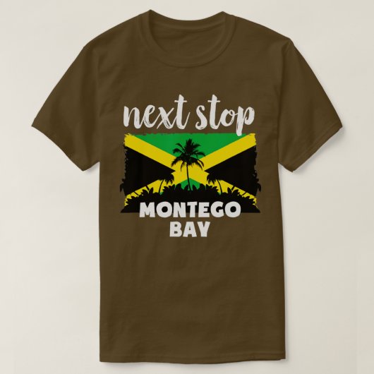 Volgende Stop Montego Bay Jamaica Vacation T-shirt (Design voorkant)