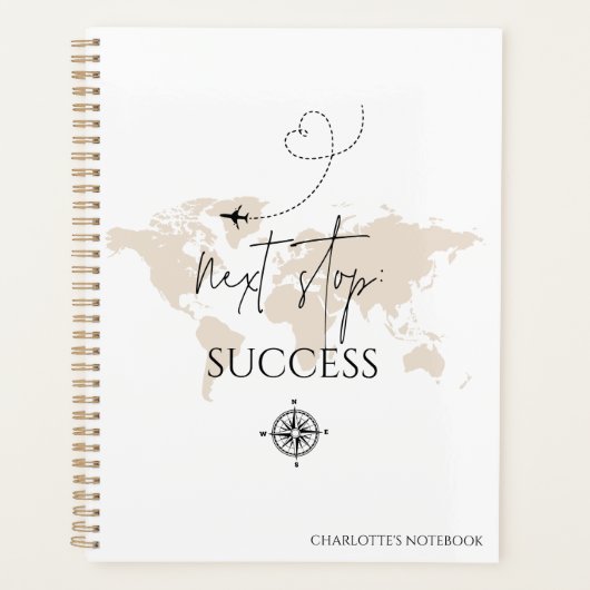Volgende Stop Succes Avontuur wereldkaart Wanderlu Planner (Voorkant)