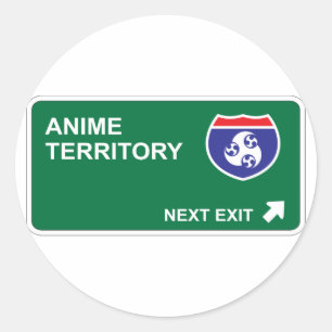 Volgende uitgang animeren ronde sticker