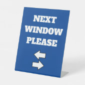 VOLGENDE VENSTER GELIEVE Pedestal Sign. Reclamebord Met Voetstuk (Voorkant)