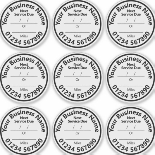 Volgende Voertuigservice vanwege Stickers aan de v (Voorkant)