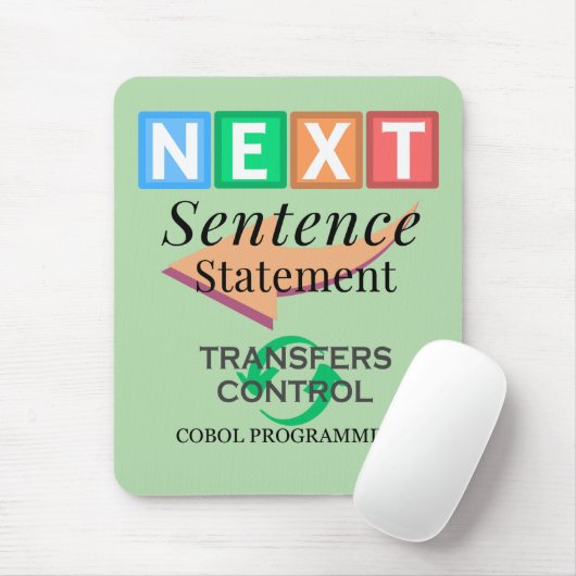 Volgende zin-statement in Cobol-programmering Muismat (Met muis)