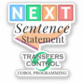 Volgende zin-statement in Cobol-programmering Sticker (Voorkant)