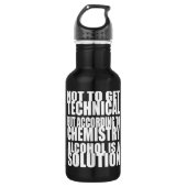 Volgens Chemistry is Alcohol een oplossing Waterfles (Voorkant)