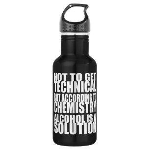 Volgens Chemistry is Alcohol een oplossing Waterfles