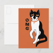 Volgens de OMG is de kattenpersoonlijkheid nrs. CC Briefkaart (Voorkant / Achterkant)