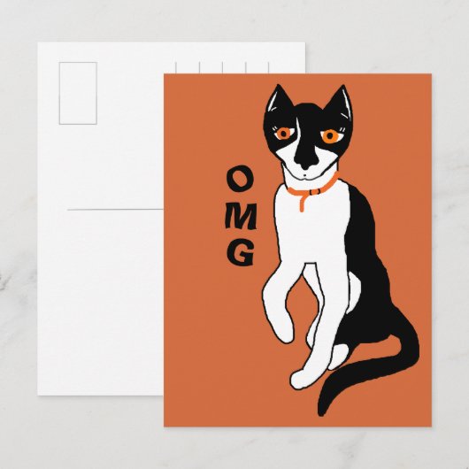Volgens de OMG is de kattenpersoonlijkheid nrs. CC Briefkaart (Voorkant / Achterkant)