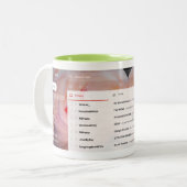 Volgens de Senozzie-Mok Tweekleurige Koffiemok (Voorkant links)