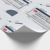 Volgens Mijn Laatste E-mail Grappige Kantoor Citaa Cadeaupapier (Hoek)