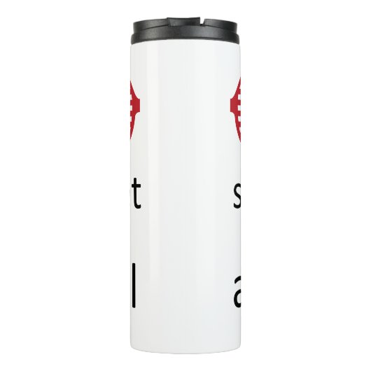 Volgens mijn spreadsheet ben ik een groot probleem thermosbeker (Achterkant)