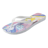 Volgkleuren marmer Swirls Teenslippers (Schuin)