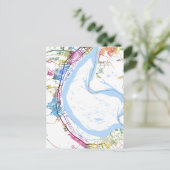 Volgograd Russia City Map Briefkaart (Staand voorkant)