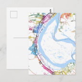 Volgograd Russia City Map Briefkaart (Voorkant / Achterkant)