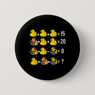 Volgorde Eend Quiz Rubber Eend Wiskunde T Ronde Button 5,7 Cm