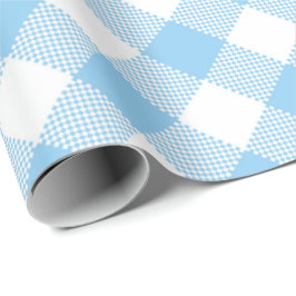 Volgorde nachten: Blauw in wit gingham, pakpapier