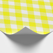 Volgorde nachten: Geel in wit gingham-omslagpapier Cadeaupapier (Hoek)