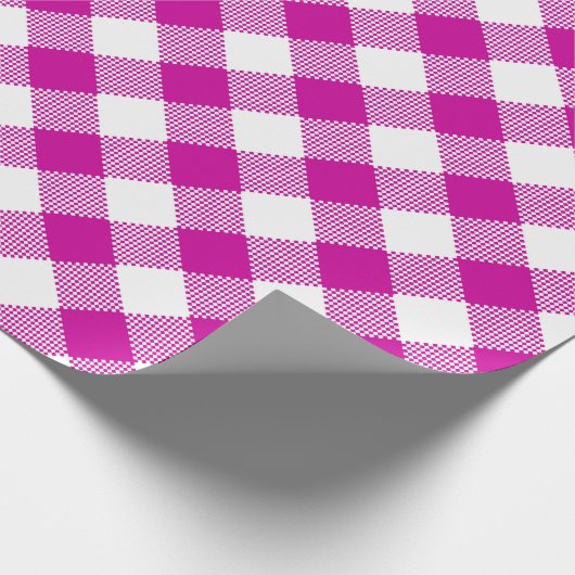 Volgorde nachten: Roze in wit gingham, pakpapier (Hoek)