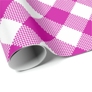 Volgorde nachten: Roze in wit gingham, pakpapier