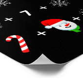 Volgorde Quiz Grappige Wiskundeleraar Kerstmis Poster (Hoek)