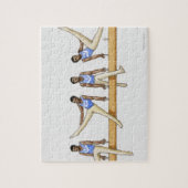 Volgorde van afbeeldingen van mannelijke gymnast legpuzzel (Verticaal)