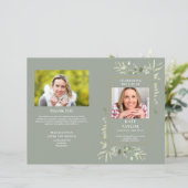 Volgorde van de dienst Sage Loof Uitvaartprogramma (Staand voorkant)