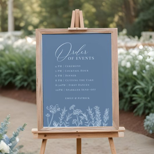 Volgorde van de evenementen Wedding Periwinkle Wil Poster